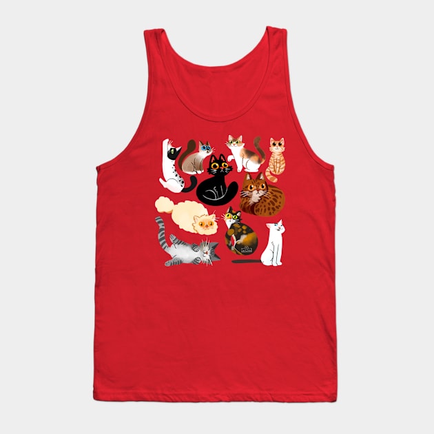 Cats Tank Top by JenChibi